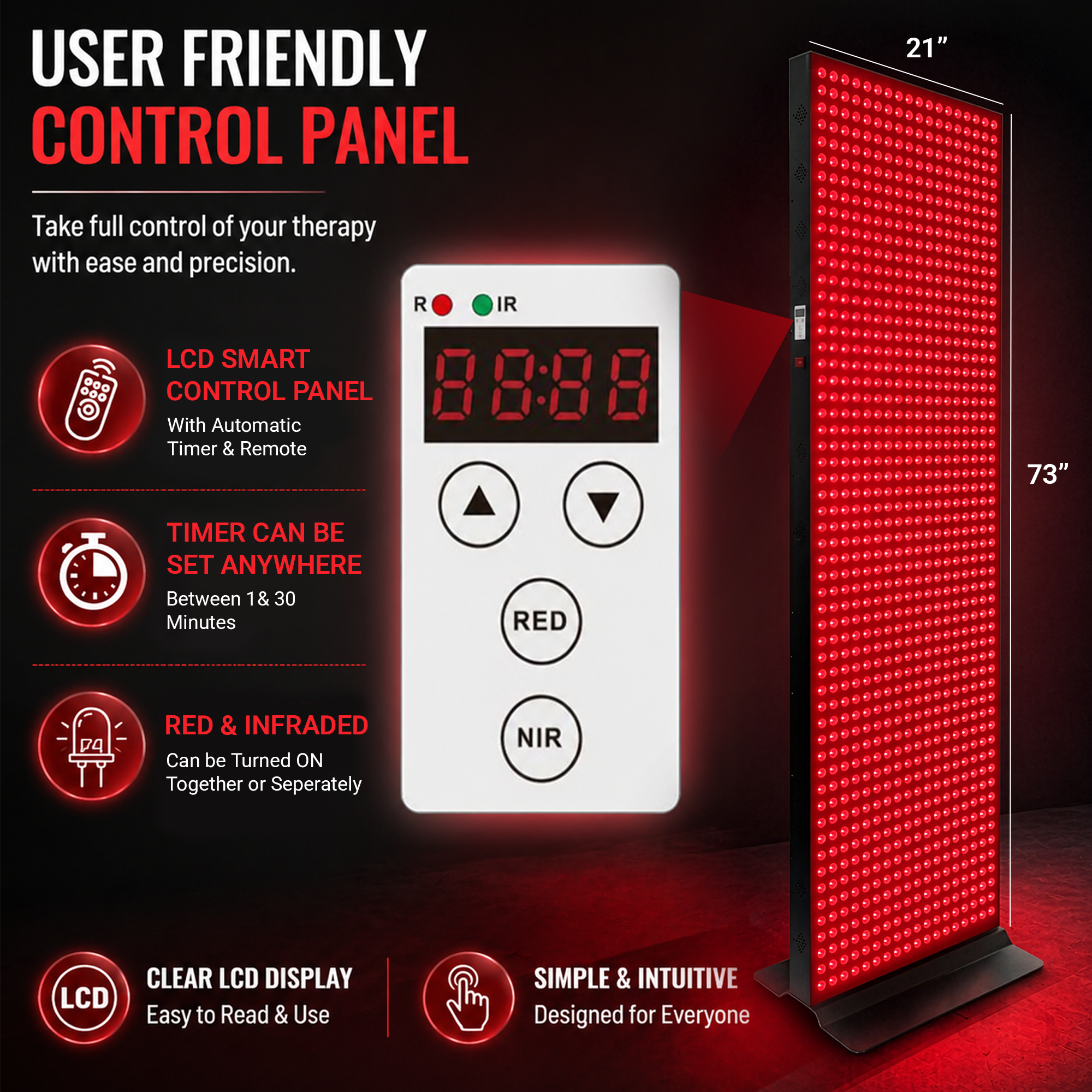 EXESAS    1008 LED, 5040W Dual-Chip, Red Light Therapy Device for Full Body, 4-Wavelengths Infrared LED Panel for Skin, Weight, Pain, Wellness