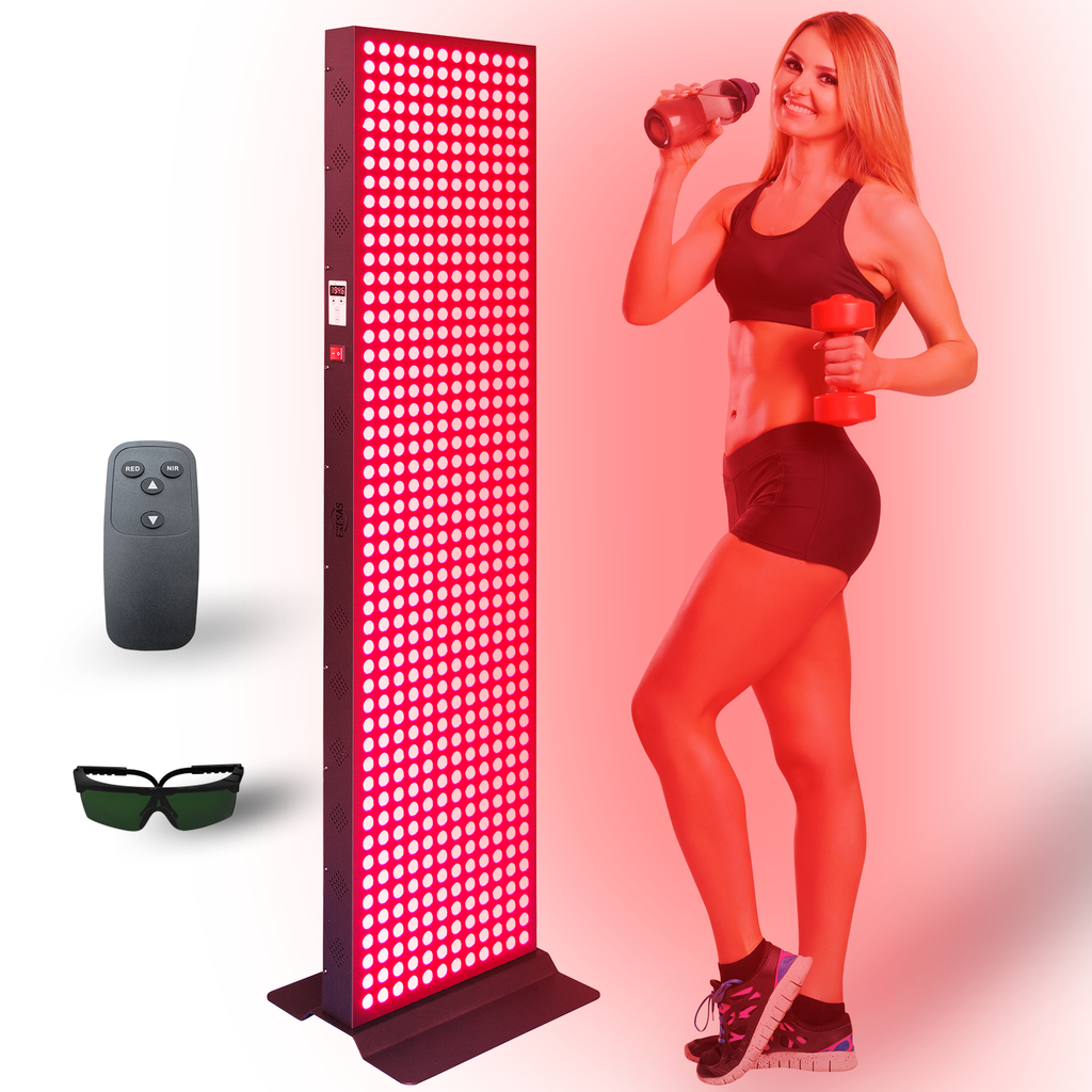 EXESAS  600 LED, 3000W Dual-Chip, Red Light Therapy Device for Full Body, 4-Wavelengths Infrared LED Panel for Skin, Weight, Pain, Wellness