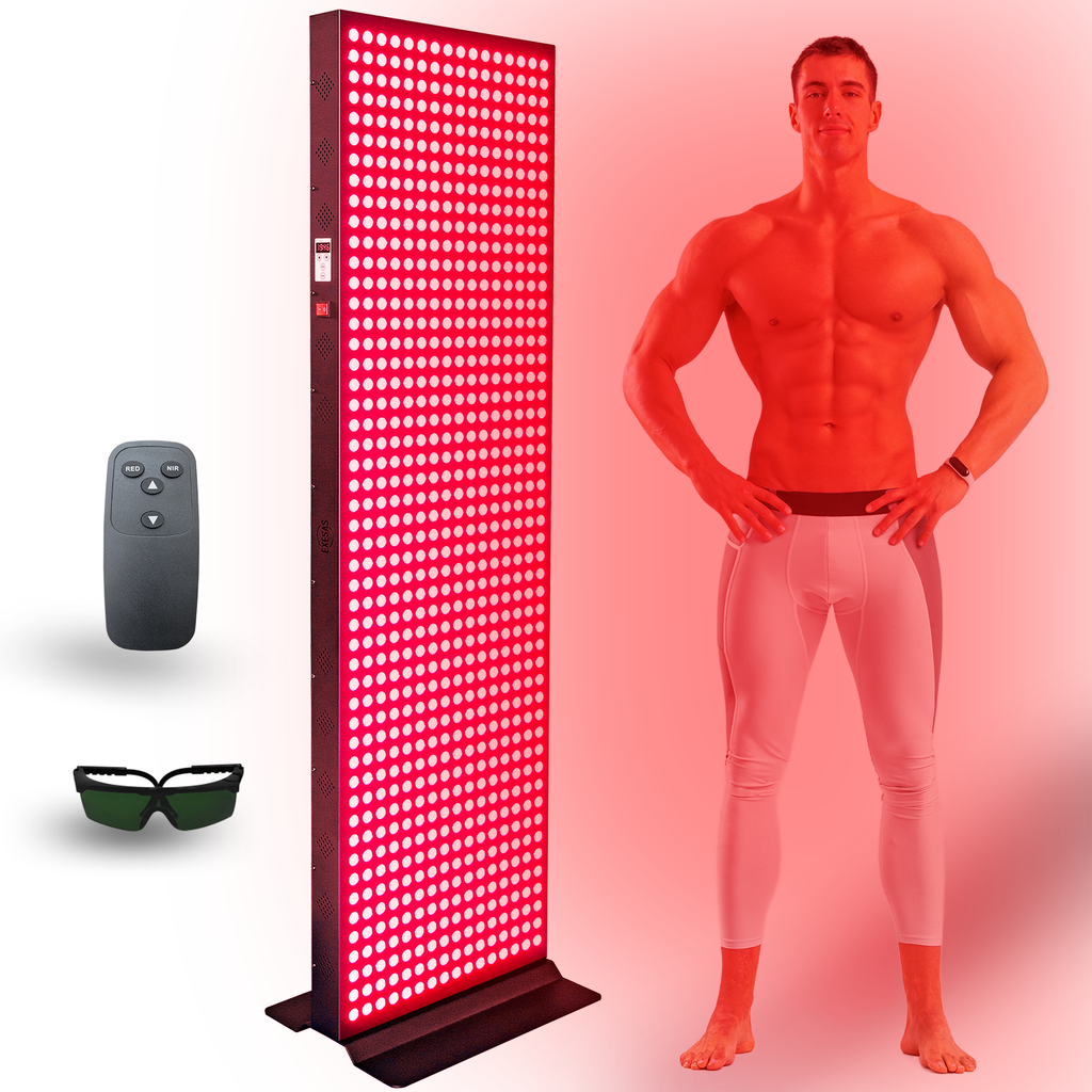 EXESAS   800 LED, 4000W Dual-Chip, Red Light Therapy Device for Full Body, 4-Wavelengths Infrared LED Panel for Skin, Weight, Pain, Wellness
