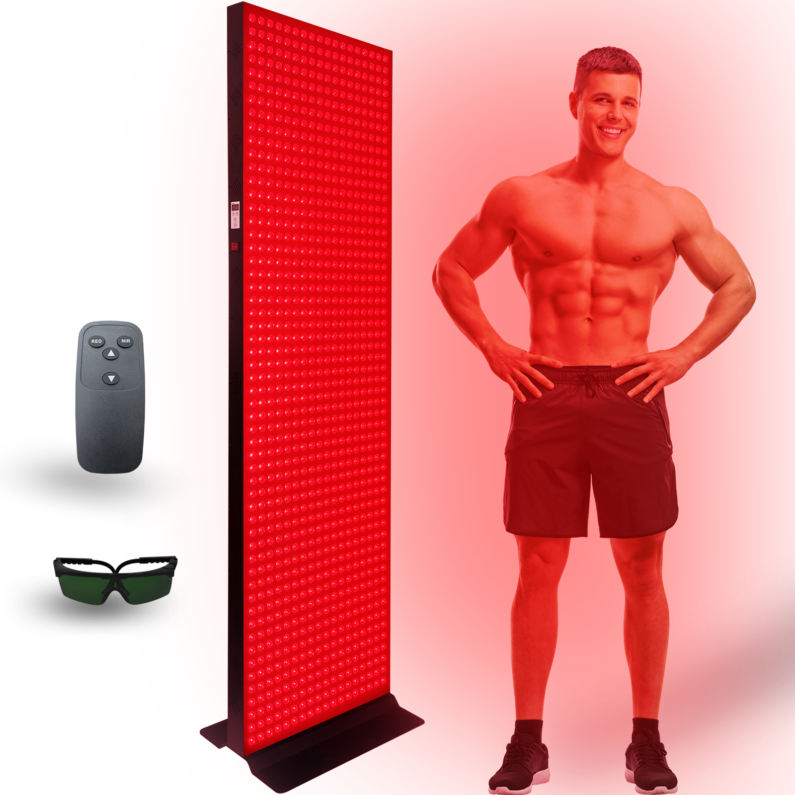 EXESAS    1008 LED, 5040W Dual-Chip, Red Light Therapy Device for Full Body, 4-Wavelengths Infrared LED Panel for Skin, Weight, Pain, Wellness