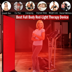 EXESAS    1008 LED, 5040W Dual-Chip, Red Light Therapy Device for Full Body, 4-Wavelengths Infrared LED Panel for Skin, Weight, Pain, Wellness