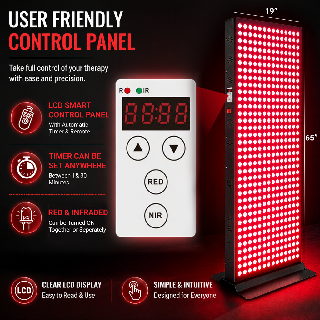 EXESAS   800 LED, 4000W Dual-Chip, Red Light Therapy Device for Full Body, 4-Wavelengths Infrared LED Panel for Skin, Weight, Pain, Wellness
