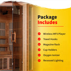 Hudson Bay 3-Person Cedar Corner Infrared Sauna with 7 Carbon Heaters