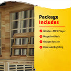 Whistler 4-Person Cedar Corner Infrared Sauna with 10 Carbon Heaters