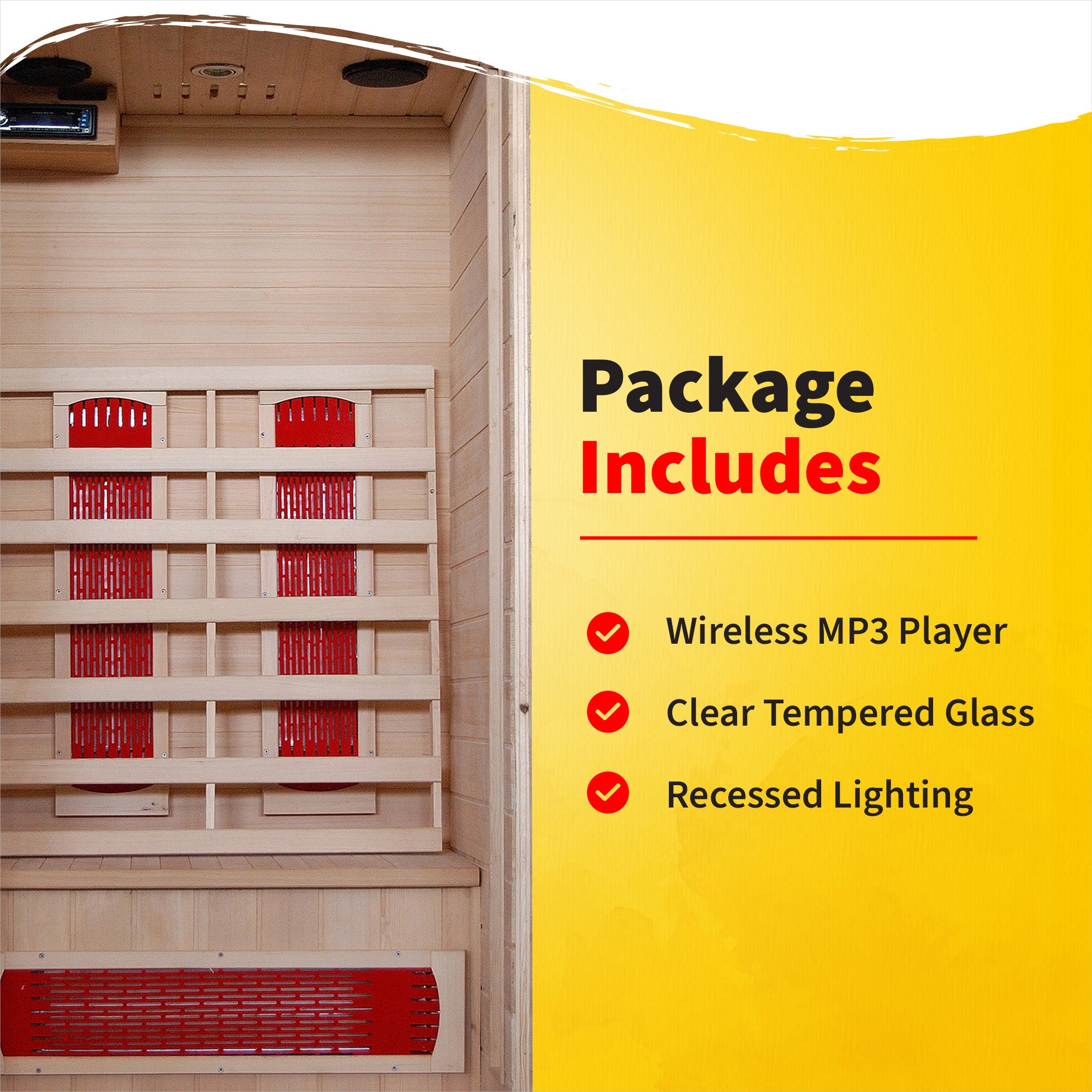 Buena Vista 1-2 Person Hemlock Infrared Sauna with 3 Ceramic Heaters