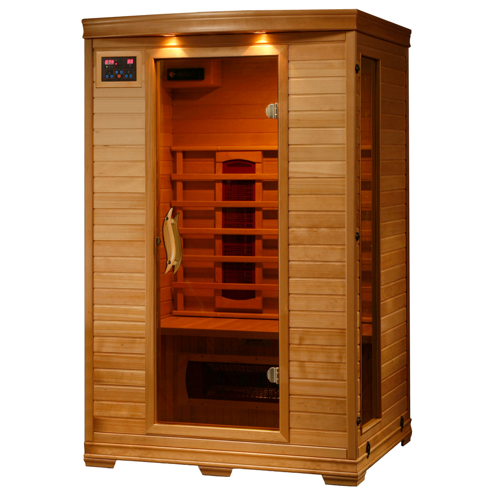 Coronado 2-Person Hemlock Deluxe Infrared Sauna with 6 Carbon Heaters