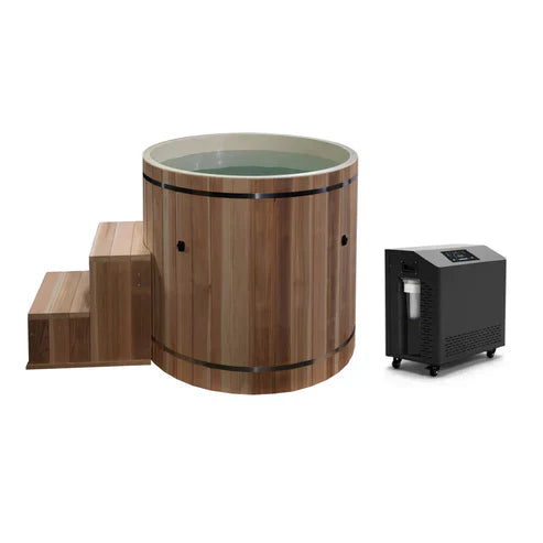 Dynamic Cold Therapy PVC Barrel Cold Plunge with Chiller