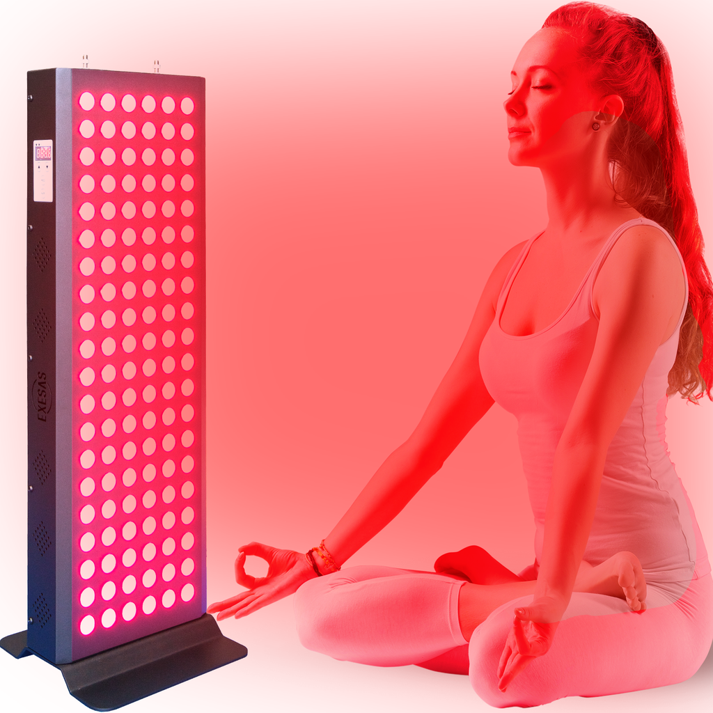 EXESAS 120 LED, 600W Dual-Chip, Red Light Therapy Device for Full Body, 4-Wavelengths Infrared LED Panel for Skin, Weight, Pain, Wellness