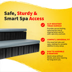 Heatwave Spa Step With Storage Slate Grey