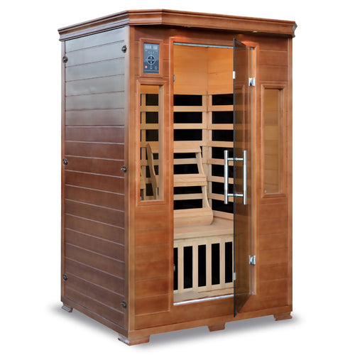 2-Person Hemlock Premium Infrared Sauna with 6 Carbon Heaters