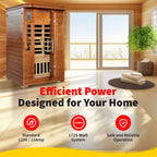 2-Person Hemlock Premium Infrared Sauna with 6 Carbon Heaters