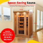 Sonoma 2-Person Hemlock Infrared Sauna with 6 Carbon Heaters