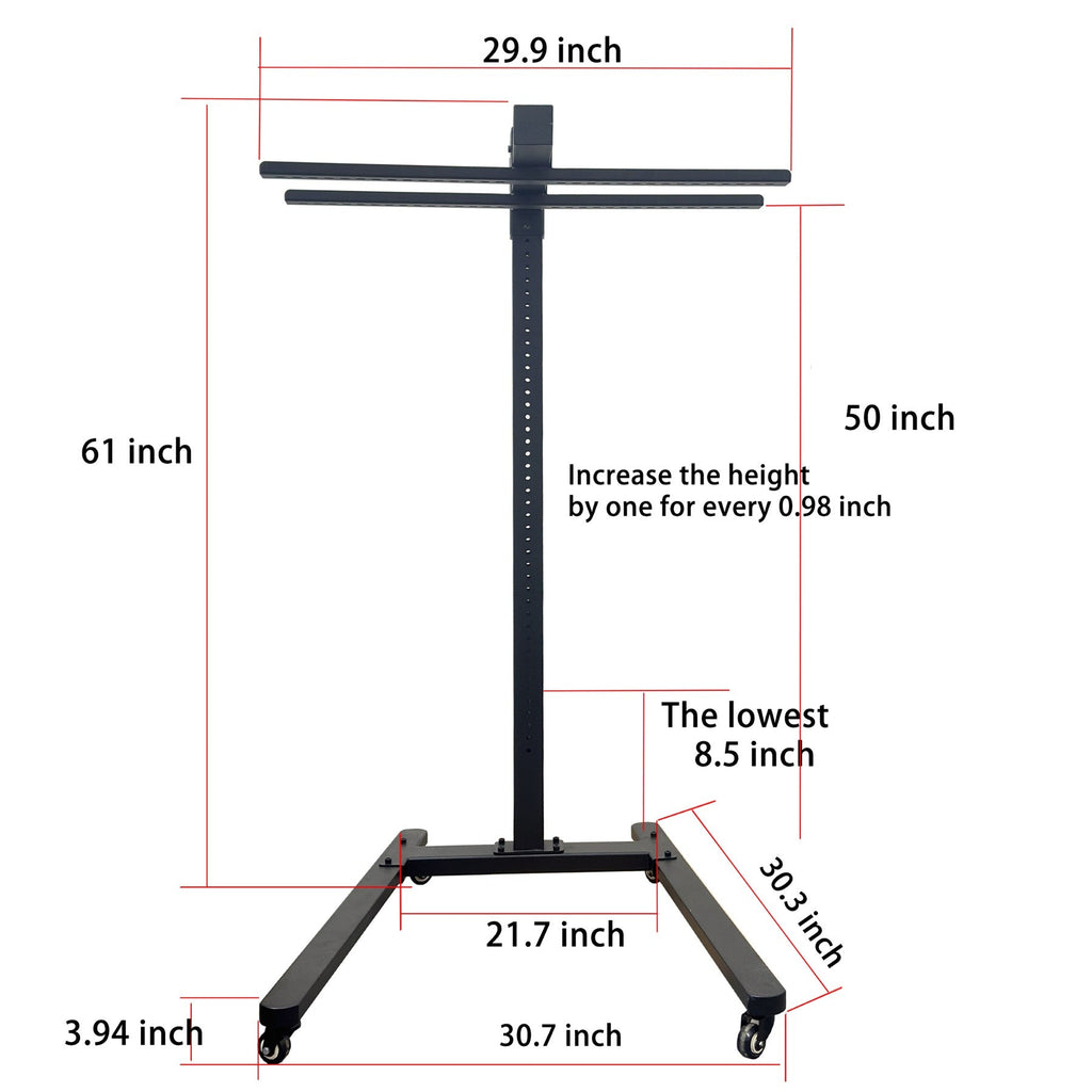 Horizontal  Rolling Stand for EXESAS Red Light Therapy Panels, Compatible only with EXESAS Panels. (Stand Only, Panel Sold Separately)