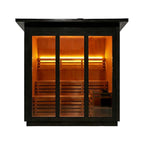 Custom 8-Person Luxury Spruce Outdoor Steam Sauna With Heater And Stones [Made-To-Order] (SAK51642)