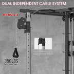 Rovix Dual Pulley Cable Crossover Machine With Pull Up And LAT Bar (SAK98124)