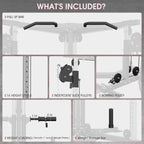 Rovix Dual Pulley Cable Crossover Machine With Pull Up And LAT Bar (SAK98124)