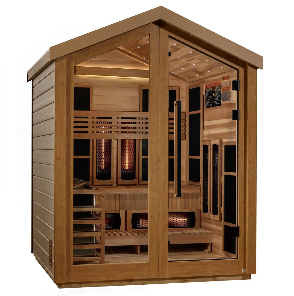 Golden Designs "Loviisa" 3-Person Full Spectrum PureTech™ Hybrid Outdoor Sauna