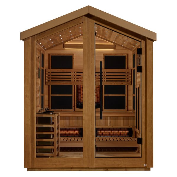 Golden Designs "Loviisa" 3-Person Full Spectrum PureTech™ Hybrid Outdoor Sauna