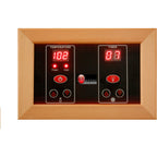 Maxxus 3-Person Corner Full Spectrum Near Zero EMF FAR Infrared Sauna with Canadian Red cedar