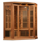 Maxxus "Avignon Edition" 3-Person Corner Near Zero EMF FAR Infrared Sauna with Canadian Red Cedar