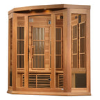 Maxxus "Avignon Edition" 3-Person Corner Near Zero EMF FAR Infrared Sauna with Canadian Red Cedar