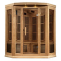 Maxxus "Chaumont Edition" 3-Person Corner Near Zero EMF FAR Infrared Sauna with Canadian Hemlock