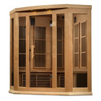 Maxxus "Chaumont Edition" 3-Person Corner Near Zero EMF FAR Infrared Sauna with Canadian Hemlock