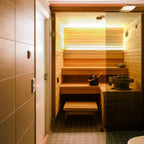 Harvia Cilindro Half Series 6kW Stainless Steel Sauna Heater at 240V 1PH with Built-In Time and Temperature Controls
