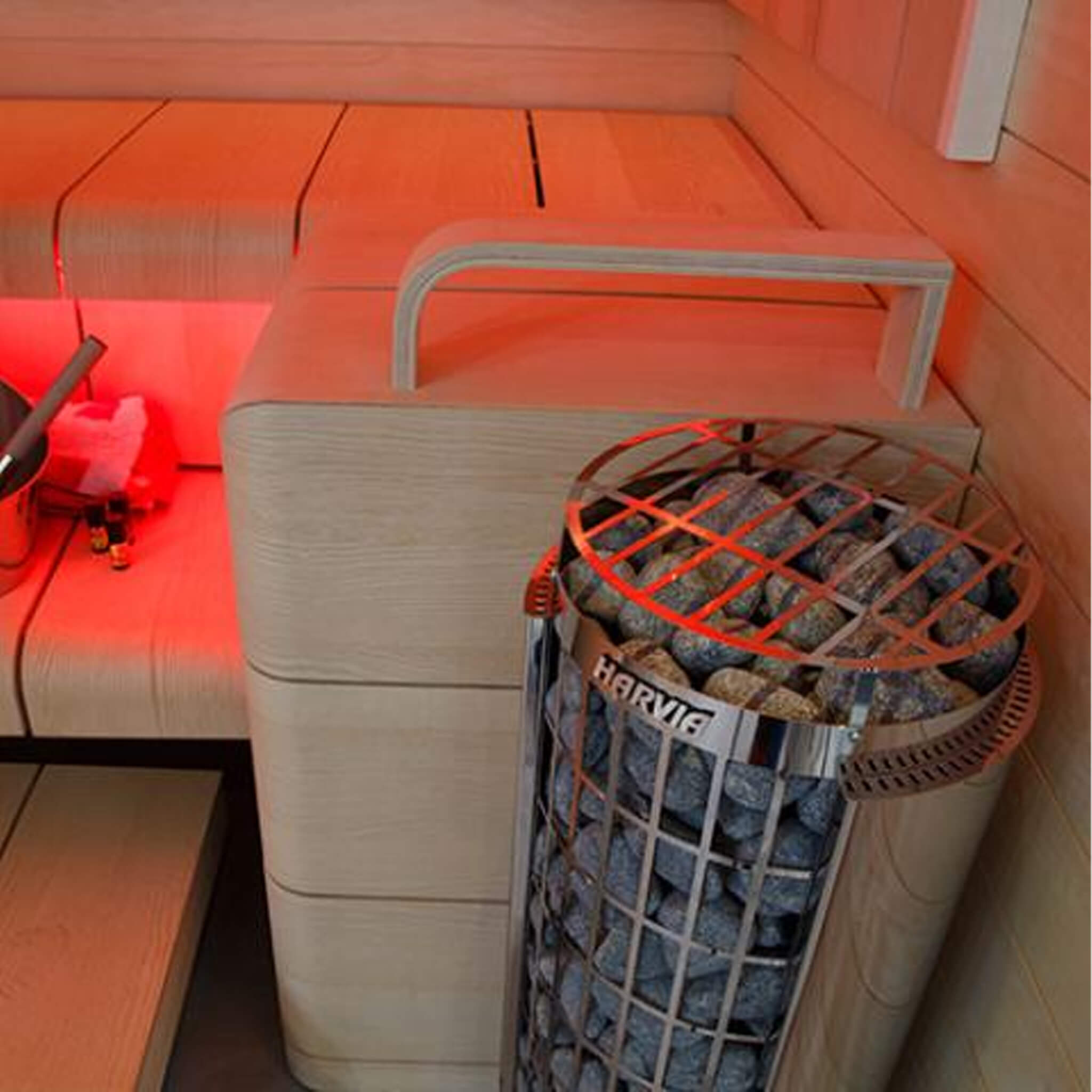 Harvia Cilindro Modern Steel Pillar Style Sauna Heater W/ Sauna Stones [PC60/80/90] (SAK84937)