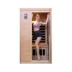 Thermora Ivara Luxury 2-Person Hemlock Wood FAR Infrared Sauna Room W/ Glass Door, 1750W (SAK81525)