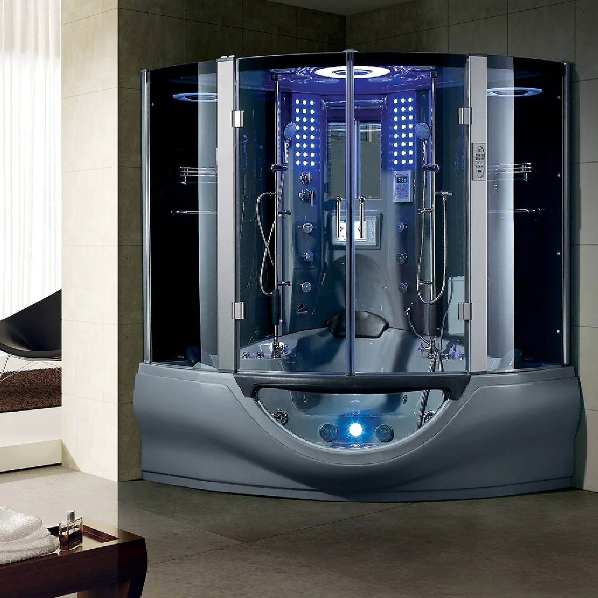 Maya Bath Valencia Steam Shower Massage Bathtub With LCD TV (SAK20479)