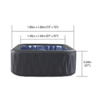 MSpa C-TE062 Tekapo Comfort Series Six-Person Inflatable Square Bubble Spa Hot Tub With 132 Bubble Jets (SAK80641)