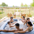 MSpa C-TE062 Tekapo Comfort Series Six-Person Inflatable Square Bubble Spa Hot Tub With 132 Bubble Jets (SAK80641)