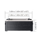MSpa F-OS063W Oslo Supreme 6-Person 120 Jets Square Spa W/ LED Lights & Integrated App Control (SAK93516)
