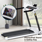 Rovix Portable Compact Home Cardio Fitness Treadmill With 3.5HP Electric Motor & Bluetooth Speakers (SAK32416)