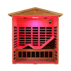 Thermora Kora Deluxe 3-Person Outdoor Full Spectrum Low EMF Infrared Home Sauna With Bluetooth Speakers And LED Reading Light (SAK14098)