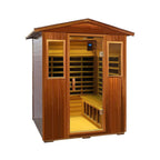 Premium 4-Person Luxury Low EMF Outdoor FAR Infrared Home Sauna With Bluetooth Audio, 2050W (SAK15372)