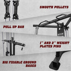 Rovix Premium Home Cable Crossover Full Body Workout Fly Machine, 350LBS (SAK06341)