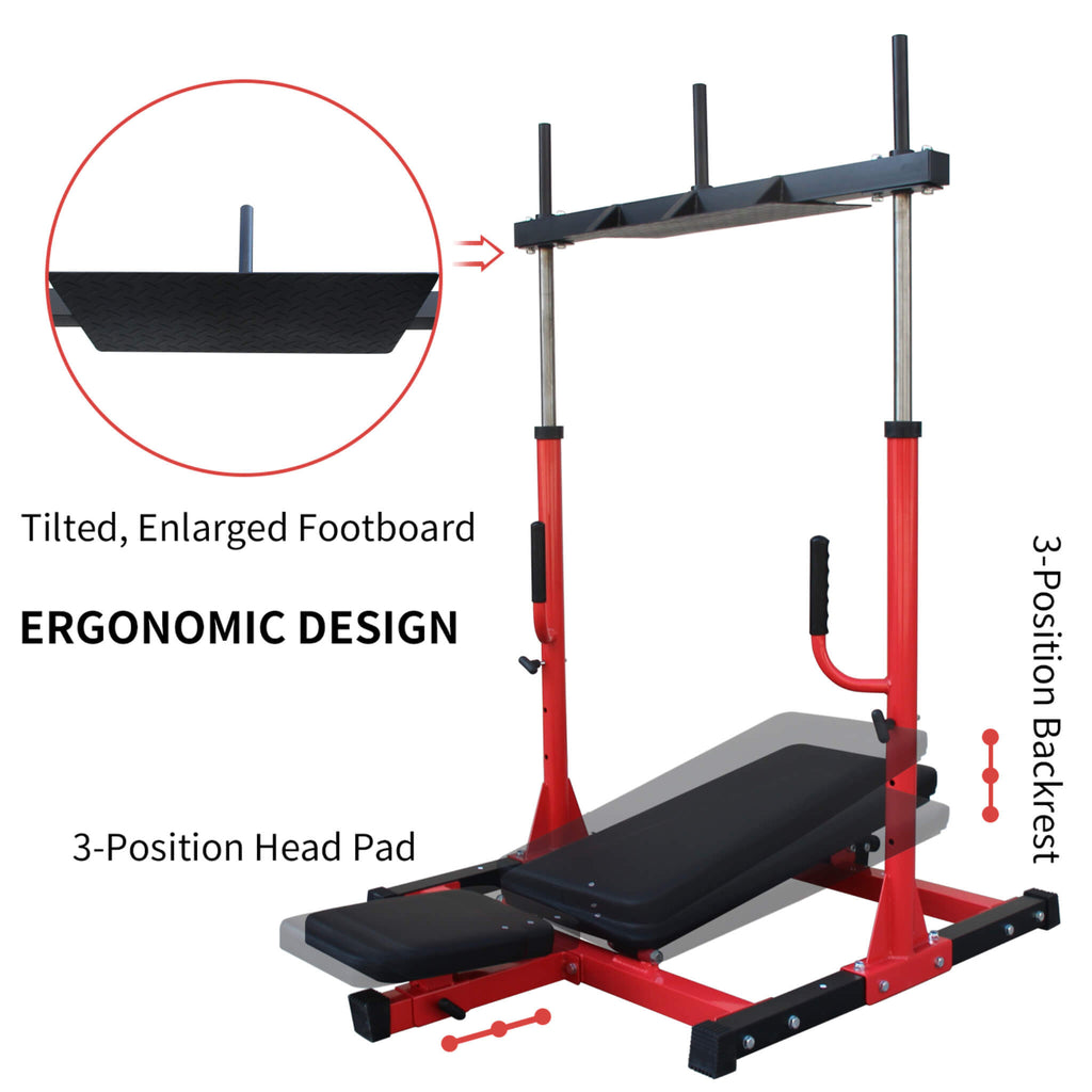 Rovix Premium Vertical Leg Press Machine With Adjustable Back And Head Rests For Home Gyms, 660LBS (SAK34819)