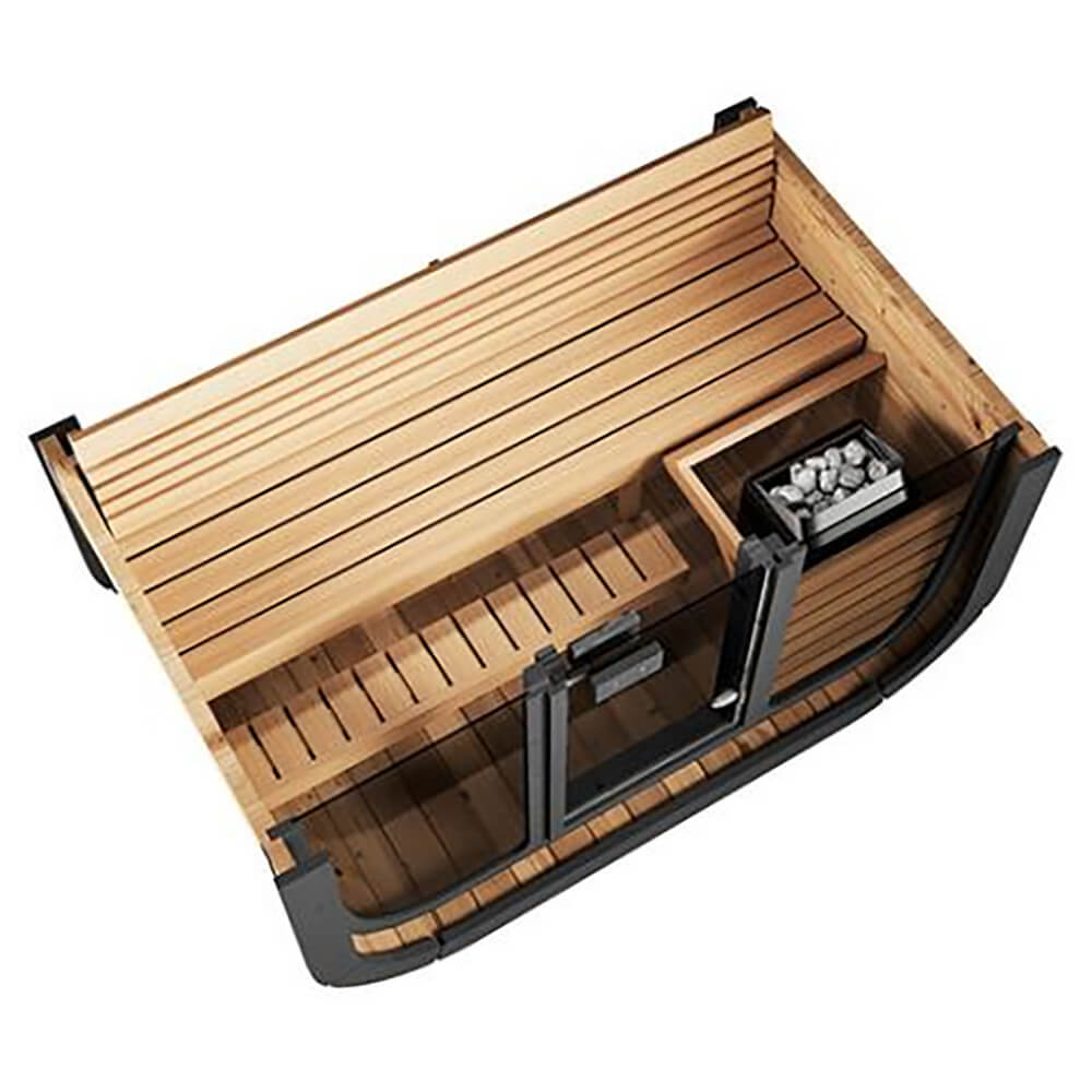 SaunaLife Model CL4G 3-Person Cube-Series Luxury Wooden Outdoor Home Sauna Kit [SL-MODELCL4G] (SAK92610)