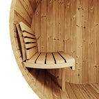 SaunaLife Model E7G Ergo Series 4-Person Outdoor Sauna Barrel With Glass Front [SL-MODELE7G] (SAK81934)