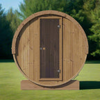 SaunaLife Model E8 Ergo Series 6-Person Outdoor Thermo-Spruce Sauna Barrel [SL-MODELE8] (SAK31809)