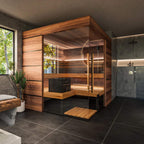 ThermaSol Astra 4-Person Indoor Semi Panoramic Glass Sauna Cabin [Made-To-Order] [14-ASTRADL\R] (SAK90471)