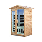 Thermora Vexa 2-Person Outdoor Infrared Sauna with Bluetooth & LED lighting