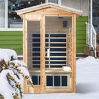 Thermora Vexa 2-Person Outdoor Infrared Sauna with Bluetooth & LED lighting