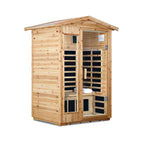 Thermora Vexa 2-Person Outdoor Infrared Sauna with Bluetooth & LED lighting